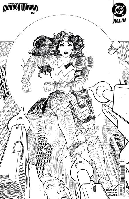 ABSOLUTE WONDER WOMAN #2 Second Printing Cvr D Inc 1:25 Hayden Sherman Inks Card Stock