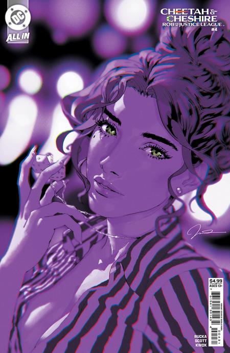 CHEETAH AND CHESHIRE ROB THE JUSTICE LEAGUE #4 (OF 6) CVR B GERALD PAREL CARD STOCK VAR