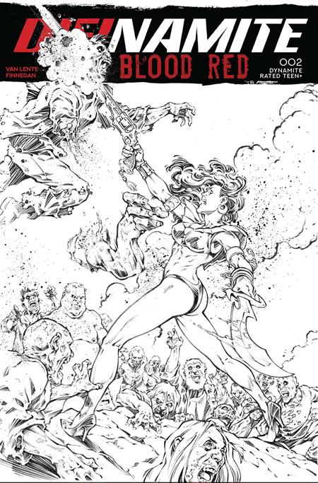 DIE!NAMITE BLOOD RED #2 CVR J INC 1:5 ROBERTO MELI LINE ART FOC BONUS VAR