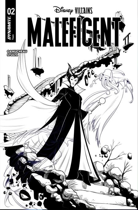 DISNEY VILLAINS MALEFICENT #2 CVR I INC 1:5 ROBERT QUINN LINE ART FOC BONUS VAR