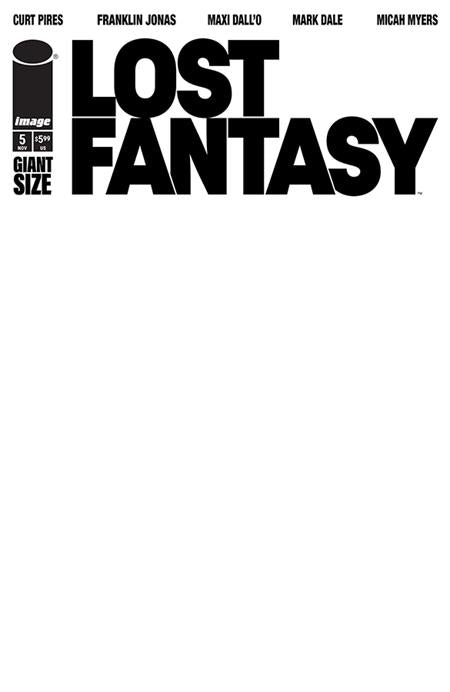 LOST FANTASY #5 CVR G BLANK SKETCH VAR