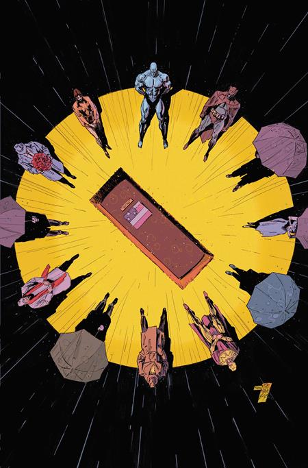JUSTICE LEAGUE UNLIMITED #25 CVR F CLAY MANN WATCHMEN 40TH ANNIVERSARY CARD STOCK VAR