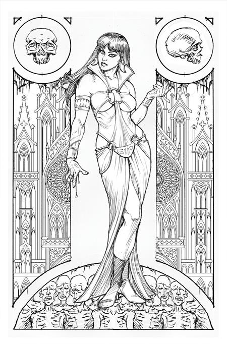 VAMPIRELLA PARADISE #1 CVR S INC 1:7 JOSEPH MICHAEL LINSNER LINE ART VIRGIN VAR