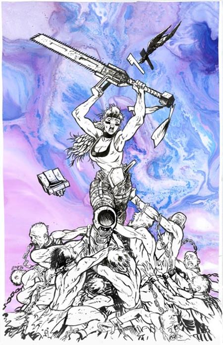 CHAINKATA #1 CVR H INC 1:100 DANIEL WARREN JOHNSON RAW ART VAR