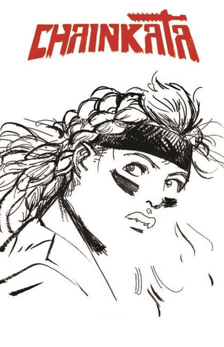 CHAINKATA #1 CVR I INC 1:1000 DANIEL WARREN JOHNSON ORIGINAL HEAD SKETCH VAR