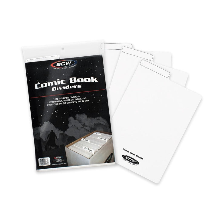 Plastic Comic Title Divider (pack of 25) (white)