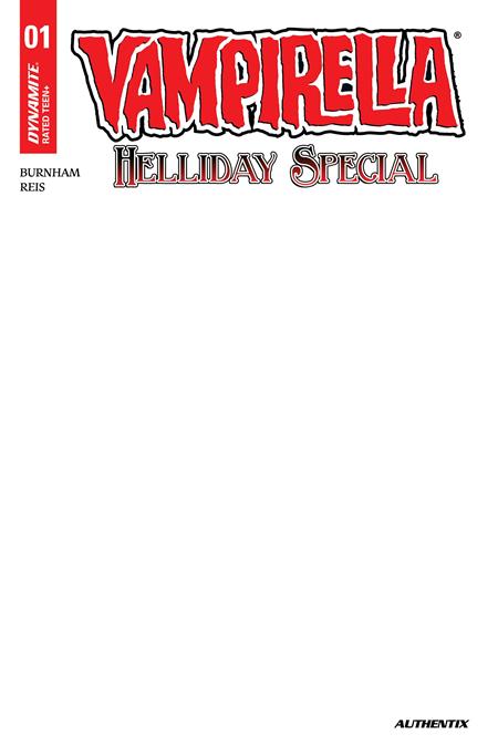 VAMPIRELLA HELLIDAY SPECIAL 2026 #1 (ONE SHOT) CVR D BLANK AUTHENTIX VAR