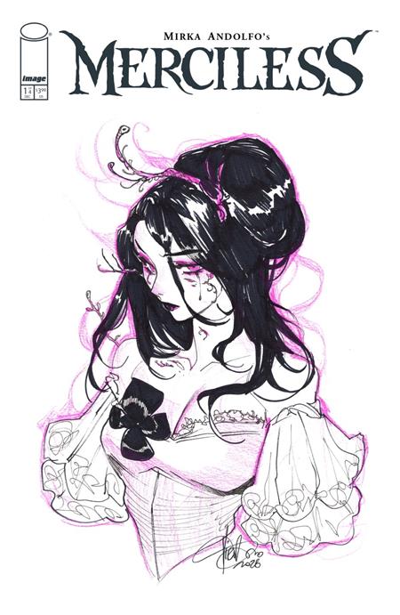 MERCILESS #1 (OF 4) CVR K INC 1:500 MIRKA ANDOLFO ORIGINAL SKETCH VAR