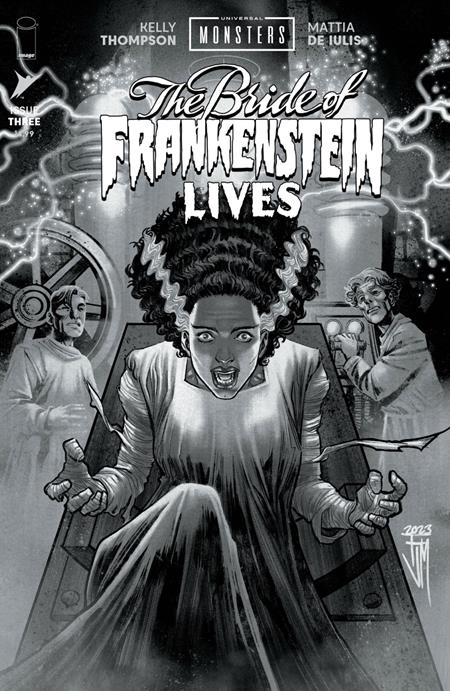 UNIVERSAL MONSTERS THE BRIDE OF FRANKENSTEIN LIVES #3 (OF 4) CVR D INC 1:25 FRANCIS MANAPUL CLASSIC HORROR B&W VAR