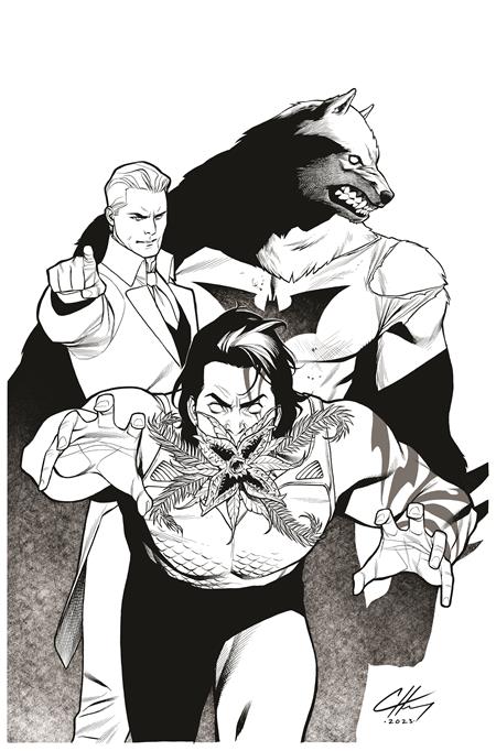 TITANS #7 CVR E INC 1:50 CLAYTON HENRY B&W CARD STOCK VAR