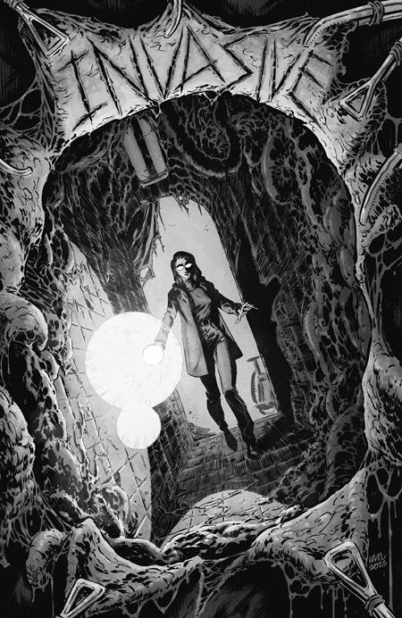 INVASIVE #2 (OF 4) CVR D INC 1:20 BRIAN LEVEL B&W VAR