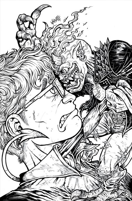 LUCKY DEVILS #1 2ND PRINT CVR B INC 1:25 MARIA WOLF B&W FOIL VAR