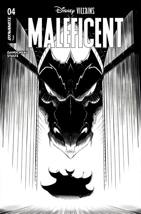 DISNEY VILLAINS MALEFICENT #4 CVR I INC 1:5 ROBERT QUINN LINE ART FOC BONUS VAR