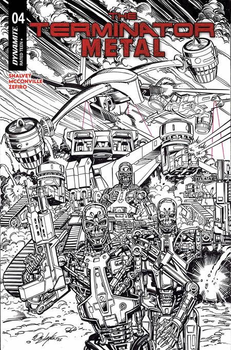 TERMINATOR METAL #4 CVR J INC 1:5 BOB LAYTON LINE ART TRADE DRESS FOC BONUS VAR