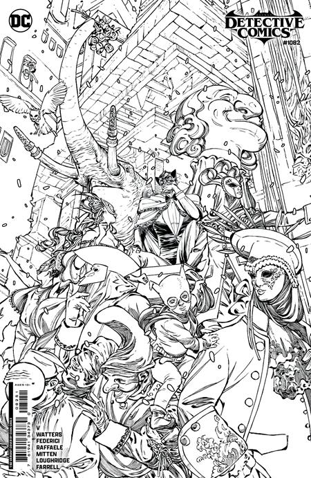 DETECTIVE COMICS #1082 CVR E INC 1:50 EVAN CAGLE B&W CARD STOCK VAR
