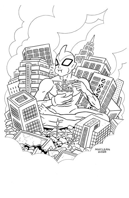 ULTRAMEGA BY JAMES HARREN #9 (OF 9) CVR C INC 1:10 ANDREW MACLEAN B&W VAR