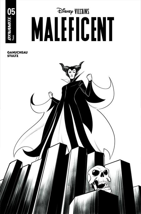 DISNEY VILLAINS MALEFICENT #5 CVR I INC 1:5 ROBERT QUINN LINE ART VAR