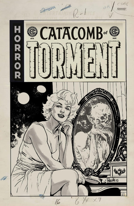EC CATACOMB OF TORMENT #9 CVR D INC 1:20 YANICK PAQUETTE B&W ARTISTS EDITION VAR
