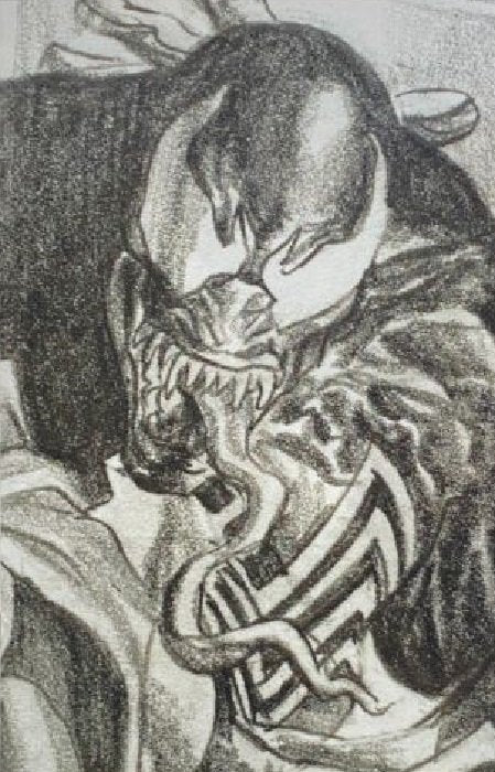 VENOM: LETHAL PROTECTOR II #1 1:100 ALEX ROSS TIMELESS VENOM VIRGIN SKETCH VARIANT