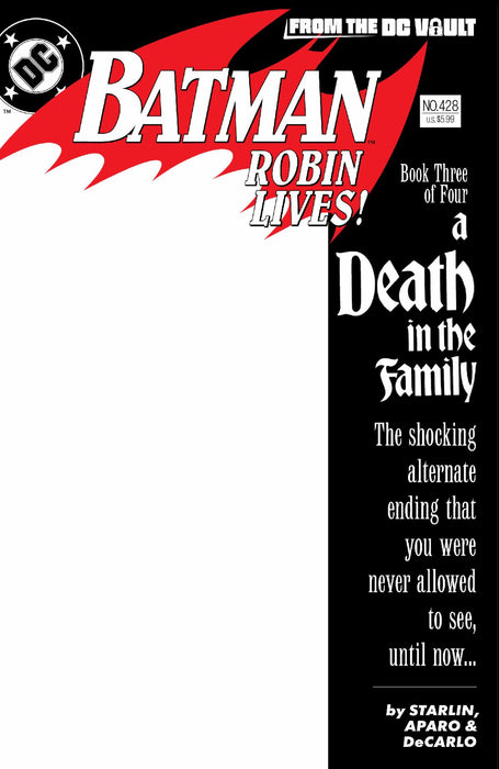 BATMAN #428 ROBIN LIVES (ONE SHOT) CVR B BLANK CARD STOCK VAR