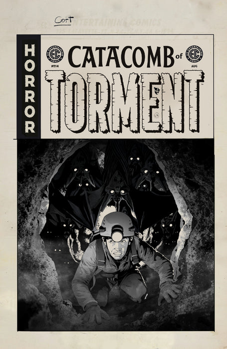 EC CATACOMB OF TORMENT #14 CVR D INC 1:20 DANNY LUCKERT B&W ARTIST EDITION VAR