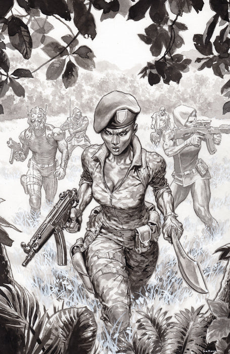 Fort Psycho #4 Cover C Lewis LaRosa B&W 1:20 Var