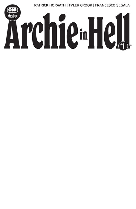Archie in Hell #1 Cover E Blank Sketch Var