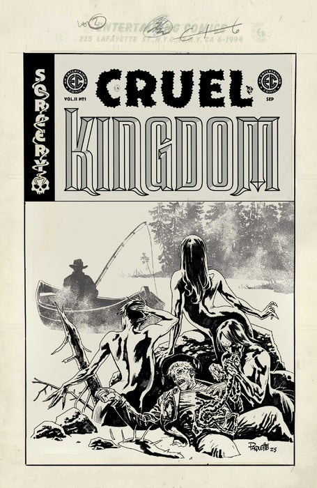EC CRUEL KINGDOM 2 #1 CVR E INC 1:20 YANICK PAQUETTE B&W ARTIST EDITION VAR