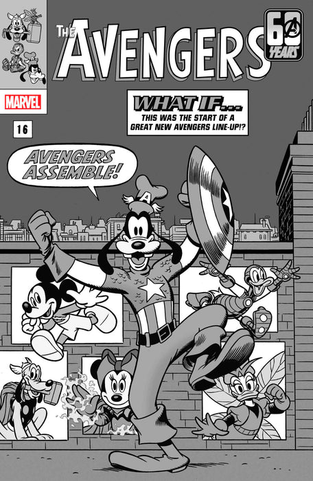 AMAZING SPIDER-MAN #45 1:100 VITALE MANGIATORDI DISNEY WHAT IF? BLACK AND WHITE VARIANT