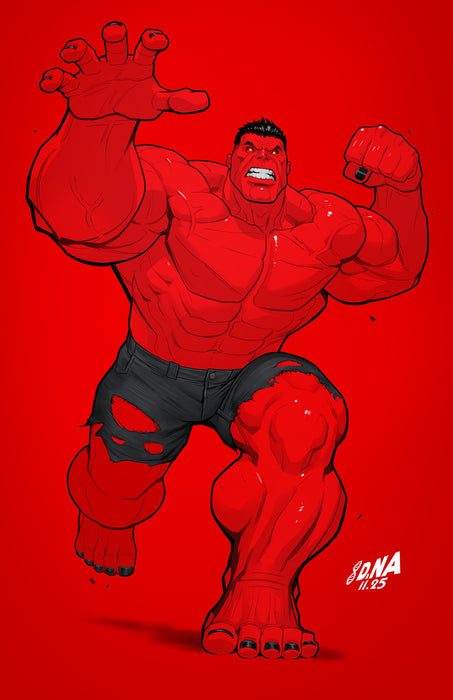 AVENGERS (2023) #35 1:50 DAVID NAKAYAMA COLOR BLOCK RED VIRGIN VARIANT