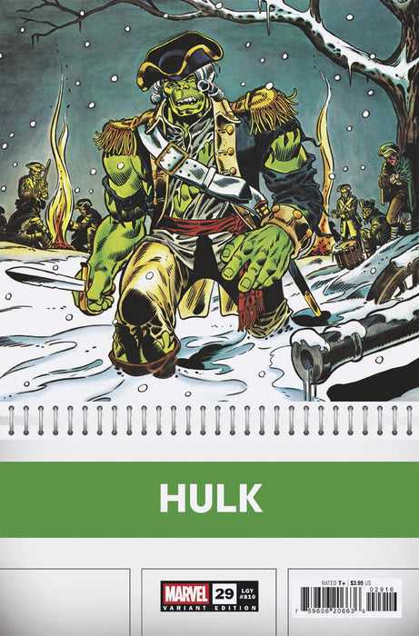 INCREDIBLE HULK #29 1:50 HERB TRIMPE BICENTENNIAL CALENDAR HIDDEN GEM VARIANT