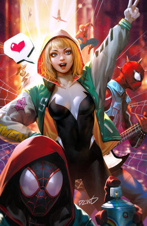 EDGE OF SPIDER-VERSE (2024) #1 1:100 DERRICK CHEW SPIDER-GWEN VIRGIN VARIANT