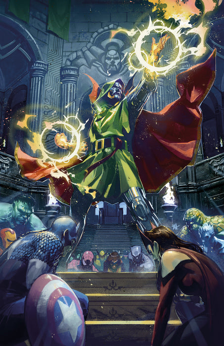 ONE WORLD UNDER DOOM #1 1:50 BEN HARVEY VIRGIN VARIANT