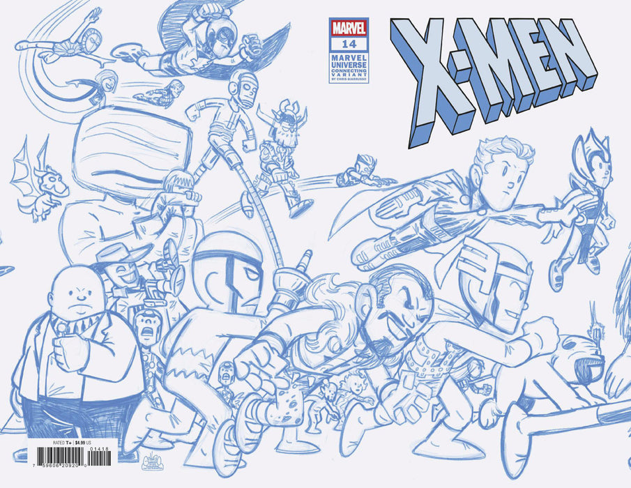 X-MEN (2024) #14 1:50 CHRIS GIARRUSSO MARVEL UNIVERSE CONNECTING BLUE LINE SKETCH VARIANT G