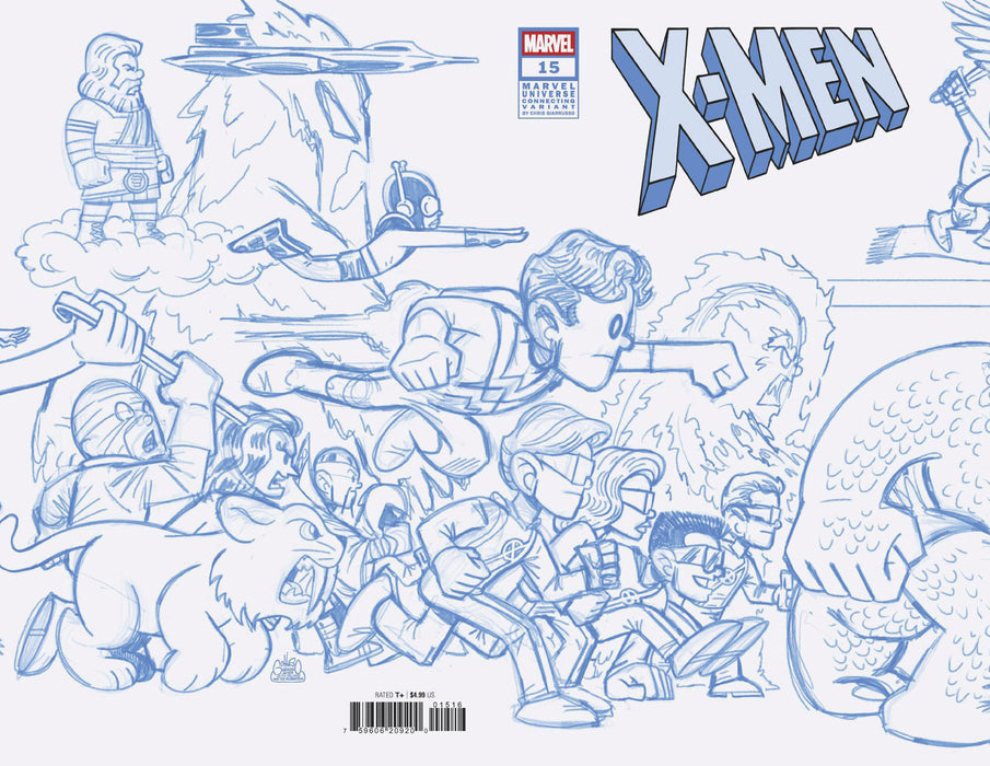 X-MEN (2024) #15 1:50 CHRIS GIARRUSSO MARVEL UNIVERSE CONNECTING BLUE LINE SKETCH VARIANT O