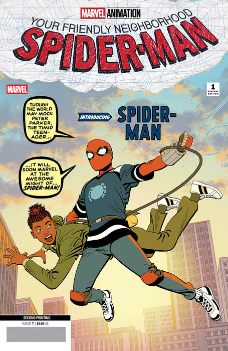 YOUR FRIENDLY NEIGHBORHOOD SPIDER-MAN #1 MARVEL ANIMATION WRAPAROUND RATIO 2ND PRINTING VARIANT [1:25]