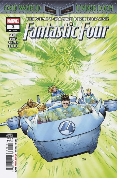 FANTASTIC FOUR (2025) #3 HUMBERTO RAMOS 2ND PRINTING VARIANT [DOOM]