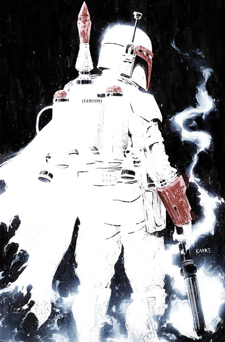 STAR WARS: BOBA FETT - BLACK, WHITE & RED #1 1:100 KAARE ANDREWS VIRGIN VARIANT