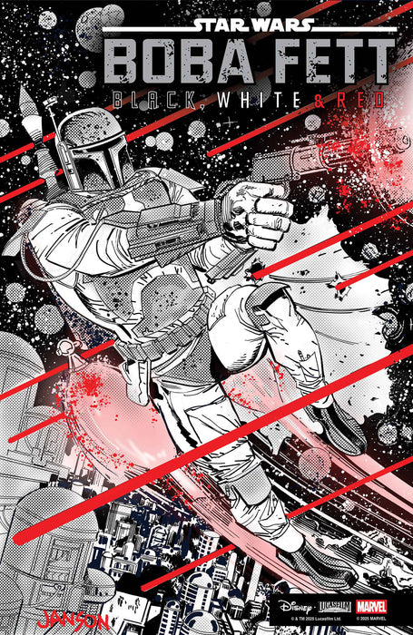 STAR WARS: BOBA FETT - BLACK, WHITE & RED #3 1:25 KLAUS JANSON VARIANT