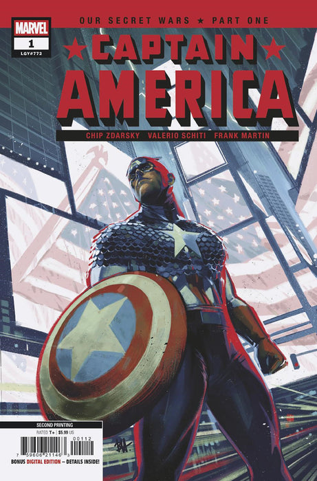 CAPTAIN AMERICA (2025) #1 BEN HARVEY 2ND PRINTING VARIANT