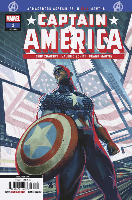 CAPTAIN AMERICA (2025) #1 BEN HARVEY 3RD PRINTING VARIANT