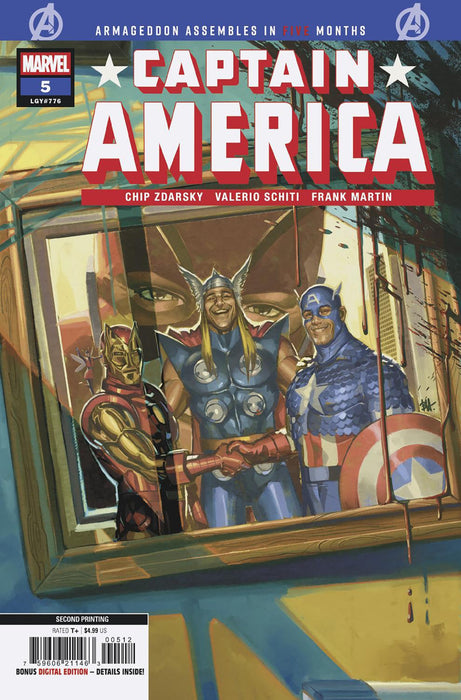 CAPTAIN AMERICA (2025) #5 BEN HARVEY 2ND PRINTING VARIANT