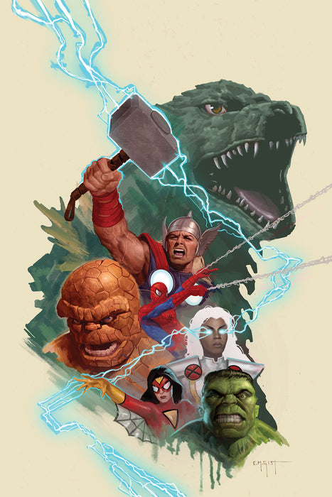 GODZILLA VS. THOR #1 1:25 E.M. GIST RATIO VIRGIN 2ND PRINTING VARIANT