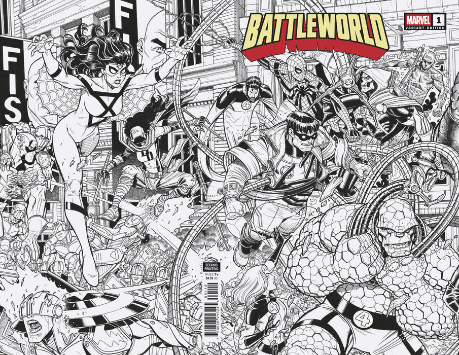 BATTLEWORLD #1 1:25 NICK BRADSHAW RATIO WRAPAROUND 2ND PRINTING VARIANT