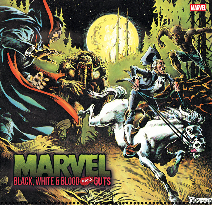 MARVEL: BLACK, WHITE & BLOOD AND GUTS #1 1:50 FRANK BRUNNER BICENTENNIAL CALENDAR HIDDEN GEM VARIANT