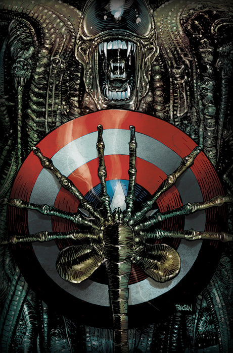 ALIEN VS. CAPTAIN AMERICA #1 1:25 DAN PANOSIAN RATIO 2ND PRINTING VARIANT