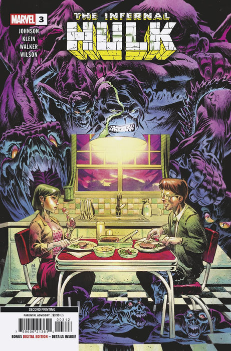 INFERNAL HULK #3 NIC KLEIN 2ND PRINTING VARIANT