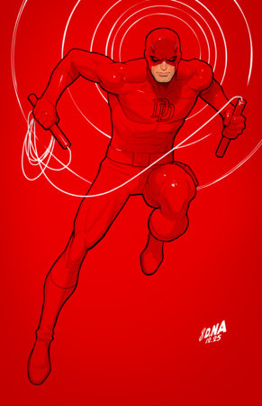 DAREDEVIL/PUNISHER: THE DEVIL'S TRIGGER #4 1:50 DAVID NAKAYAMA COLOR BLOCK RED VIRGIN VARIANT