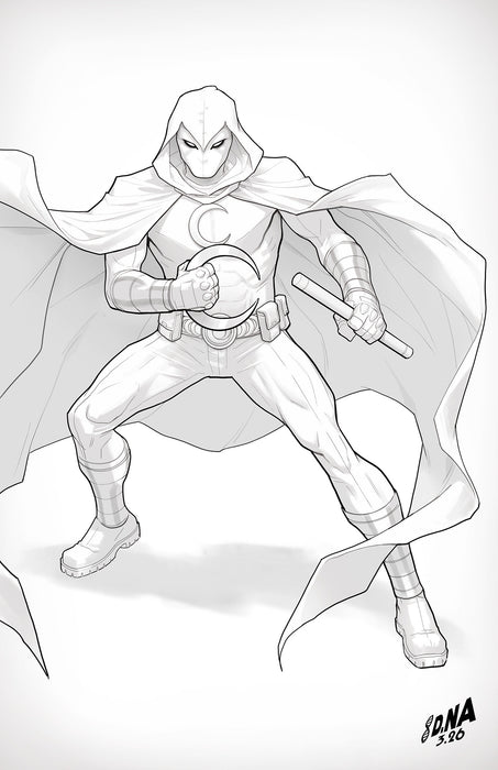MARC SPECTOR: MOON KNIGHT #3 1:50 DAVID NAKAYAMA COLOR BLOCK WHITE VIRGIN VARIANT