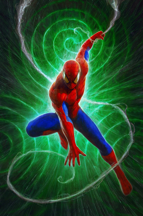 AMAZING SPIDER-MAN/VENOM: DEATH SPIRAL #1 1:25 DAVE RAPOZA SPIDER-MAN VIRGIN VARIANT [DS]